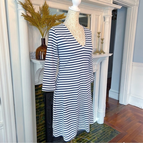 NWT‎ MDC Sport Nantucket Golf Club Blue & White Stripe V-Neck Golf Dress Sz 6 - Picture 4 of 11